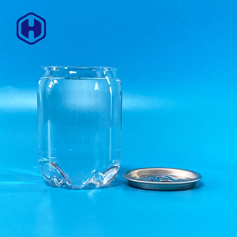Poder de soda vacía hermética clara del plástico transparente 230ml con las tapas